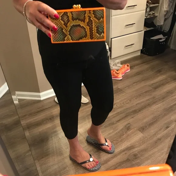 Edie Parker Orange and Brown Clutch - Picture 3 of 10